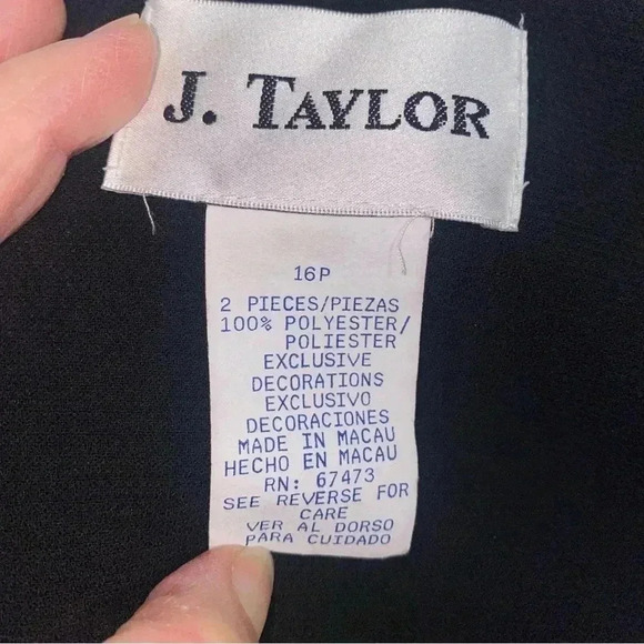 Vintage J. Taylor Coat Dress with Animal Print Trim 16P Very Classy - Picture 13 of 13